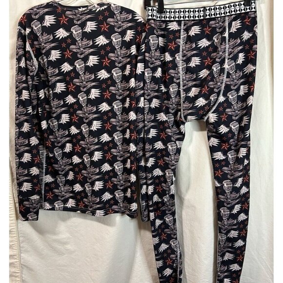 Pull In Dry Clim Pants Shirt Mens Large Quick-Dry Base Layer Rock n Roll Baby - Picture 4 of 8